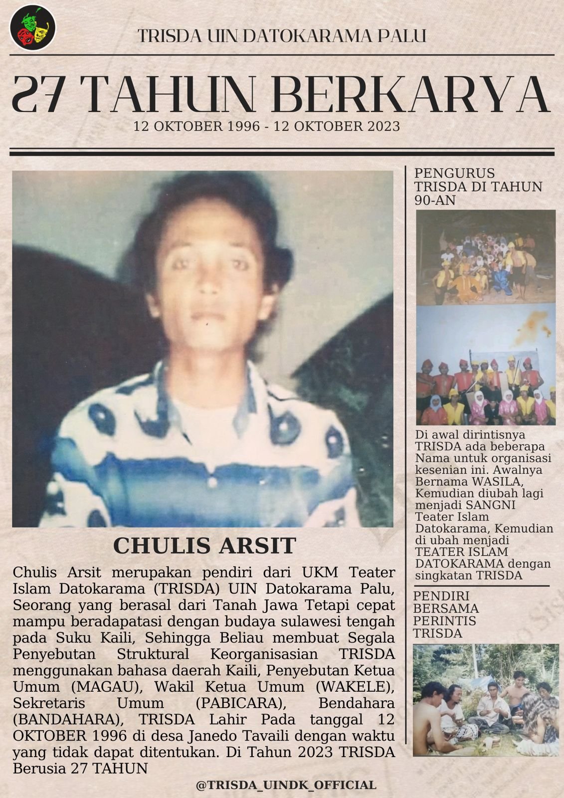 Pendiri TRISDA - Chulis Arsit