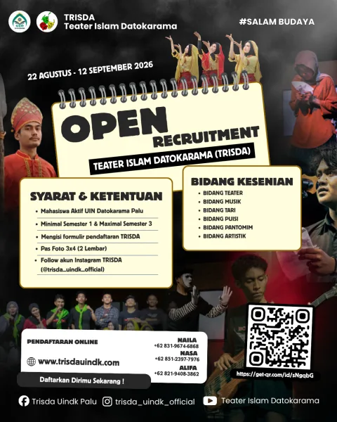 Open Recruitment Teater Islam Datokarama (TRISDA) 2026 Resmi Dibuka